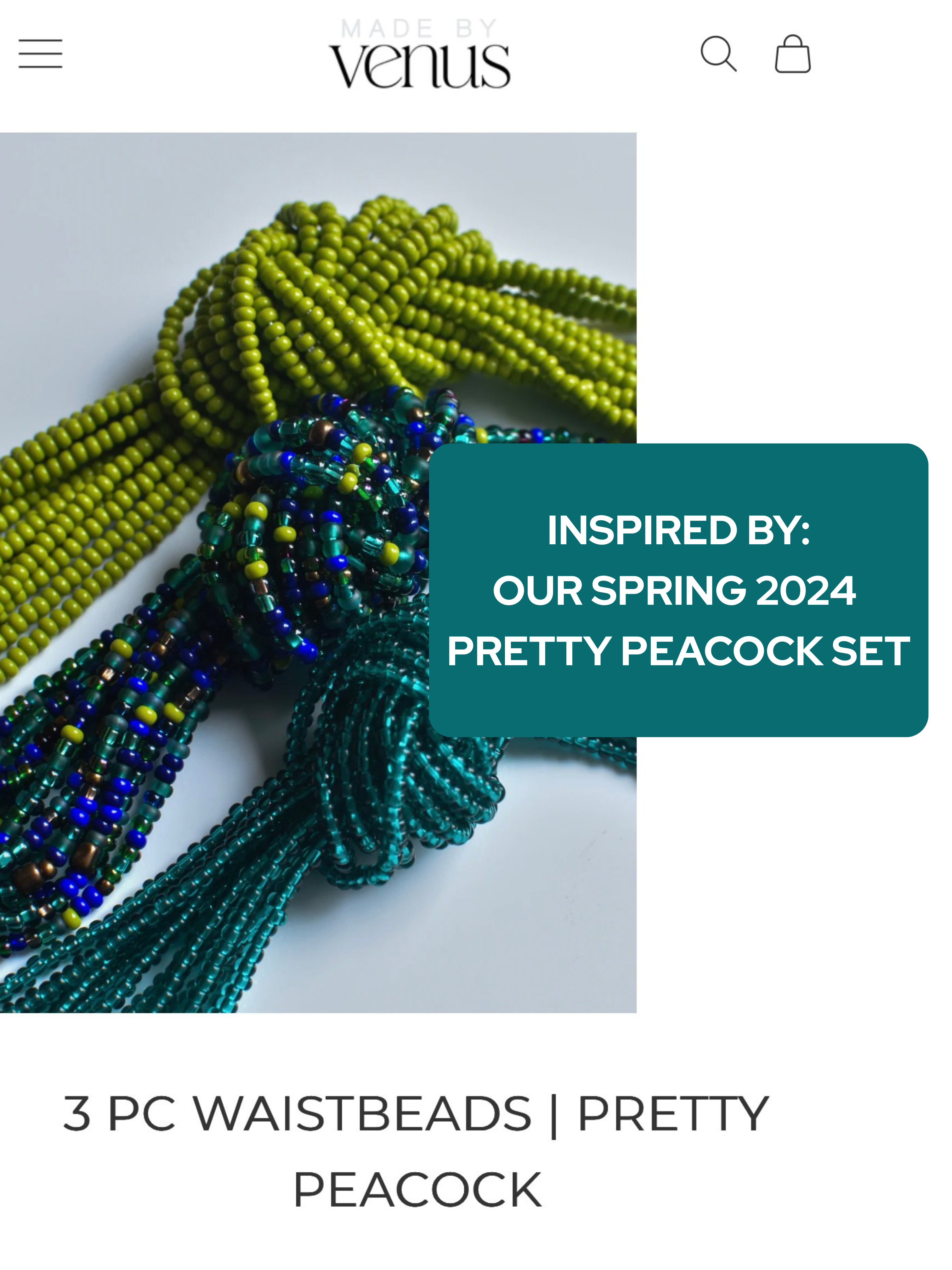 Peacock Waistbead