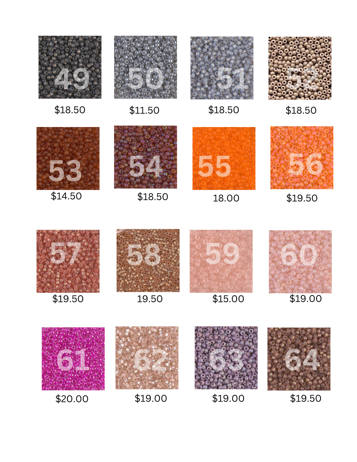 BULK MIYUKI SEED BEADS